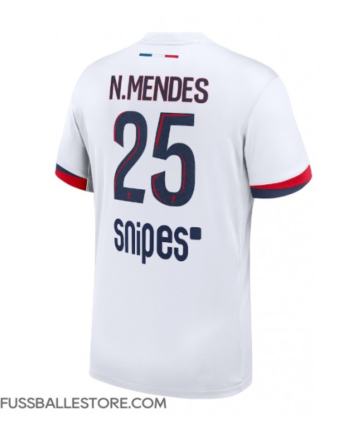 Günstige Paris Saint-Germain Nuno Mendes #25 Auswärtstrikot 2025-26 Kurzarm Günstige Paris Saint-Germain Nuno Mendes #25 Auswärtstrikot 2025-26 Kurzarm